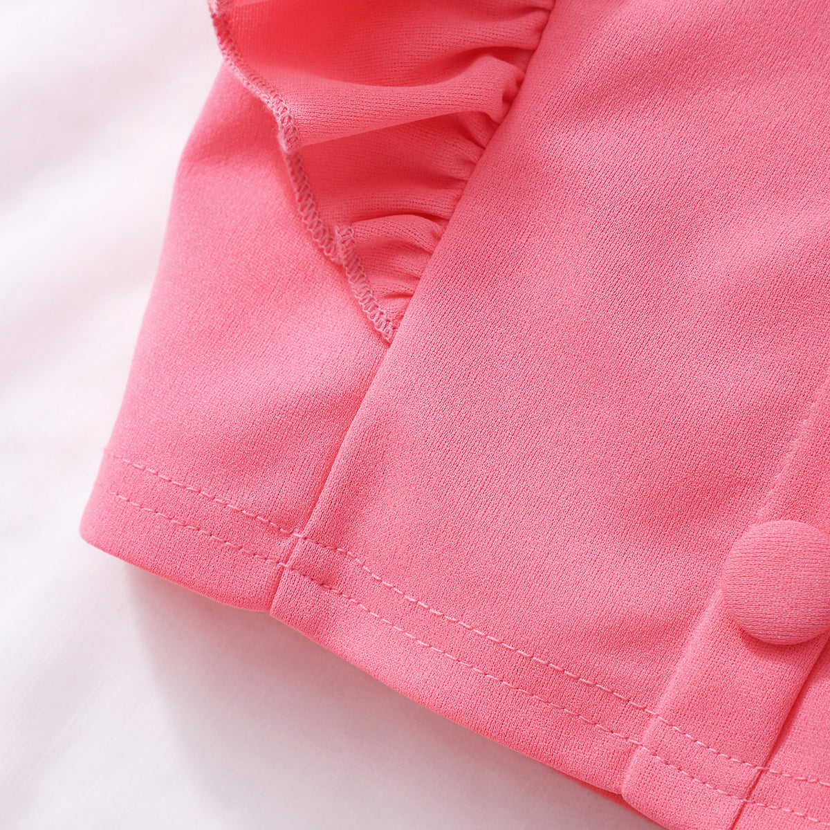 Girls Peach Short Sleeve Square Neck Top With Shorts Set 2 pc. Sets