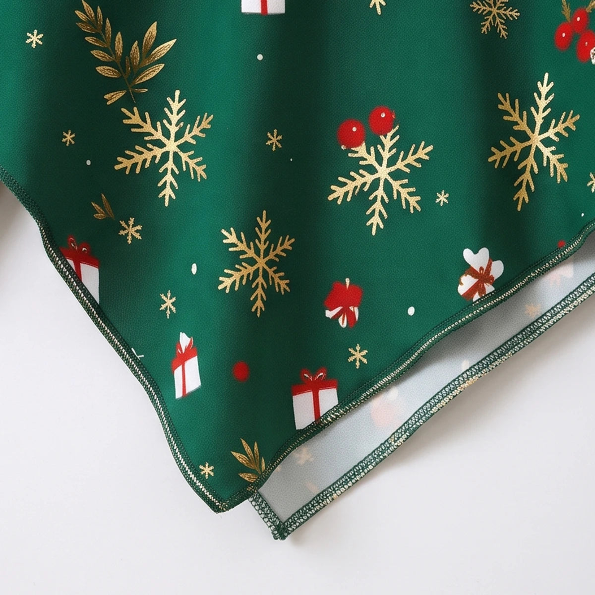 Girls Green Christmas Theme Printed Top With Pants Sets 2 pc. Sets
