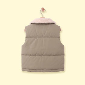 Boys Olive Green Sleeveless Puffer Jacket Coats & Jackets