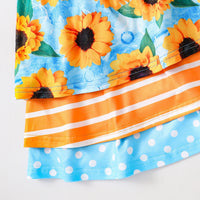 Girls Multicolor Floral Print Flutter Sleeve Fit & Flare Dress Pack Of 3 Casual Dresses