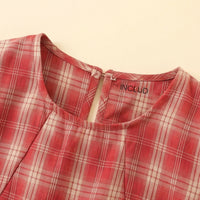 Girls Red Checked Sleeveless Top with Pants Sets 2 pc. Sets