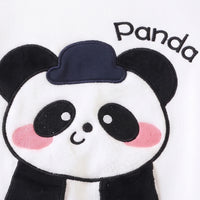 Boys Navy Blue Panda Applique Sweatshirt With Pants Sets 2 pc. Sets