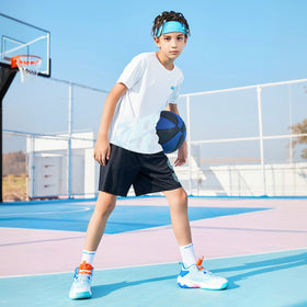 Boys White Abstract Printed Summer T-Shirt With Shorts Set 2 pc. Sets