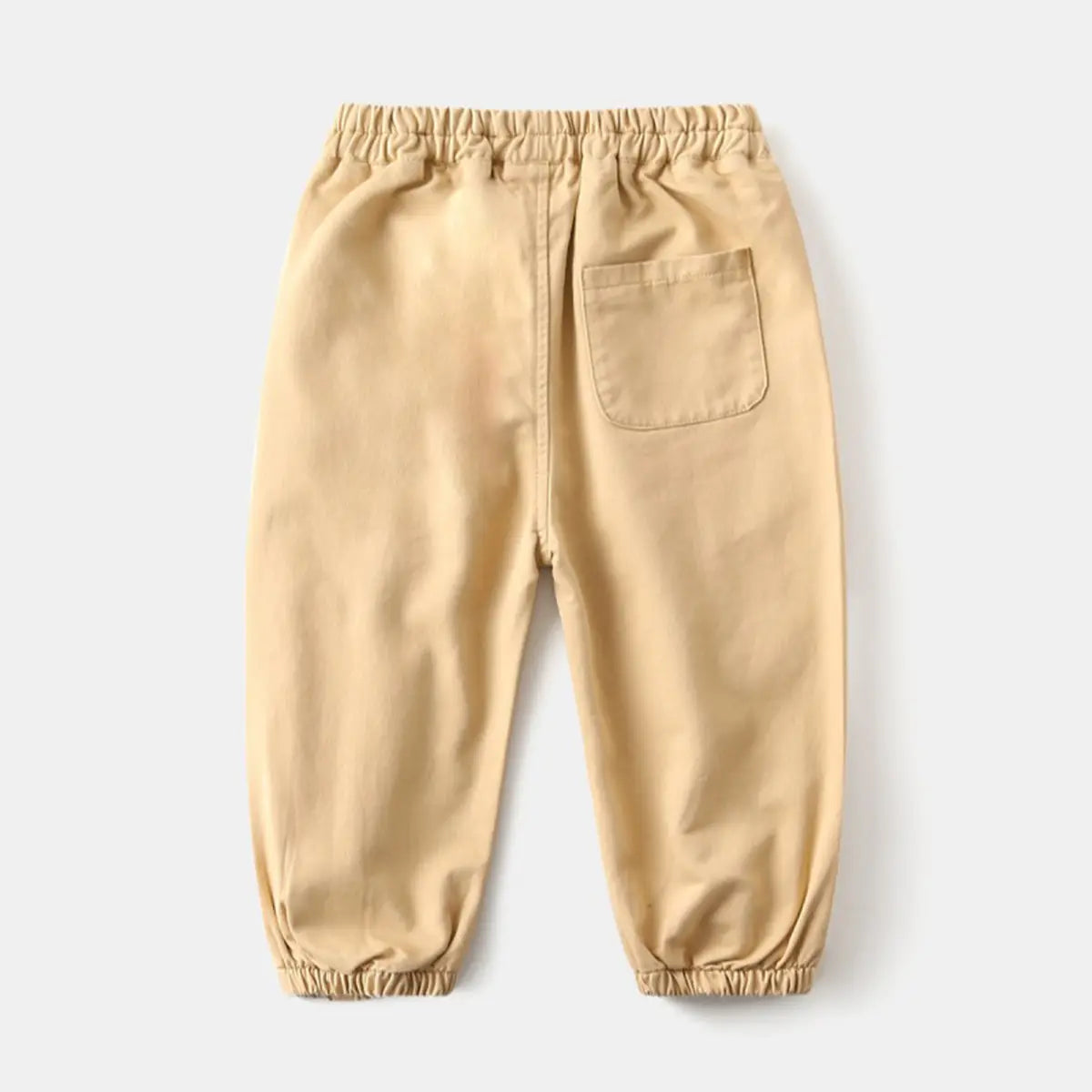 Boys Beige Joggers Pant With Elasticated Waistband Pants