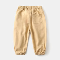 Boys Beige Joggers Pant With Elasticated Waistband Pants