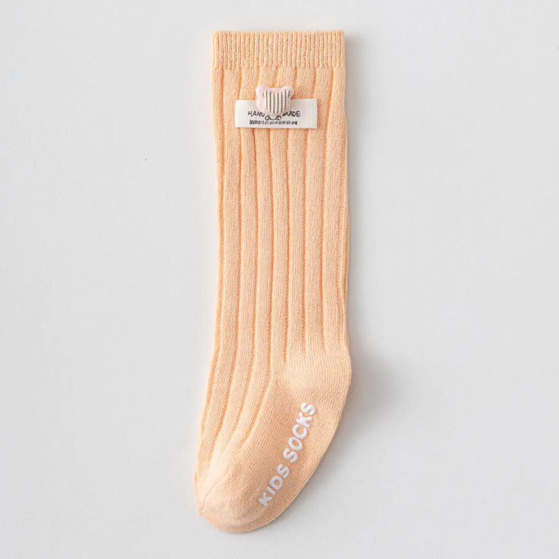 Pack of 6 Boys Multicolour Bear Applique Calf Length Cotton Socks Socks