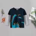 Boys Printed Doctor Sleeve T-shirt Tshirts Blue 1-2 Y 