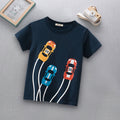 Short Sleeve Tshirt With Car print Tshirts Navy 1-2 Y 