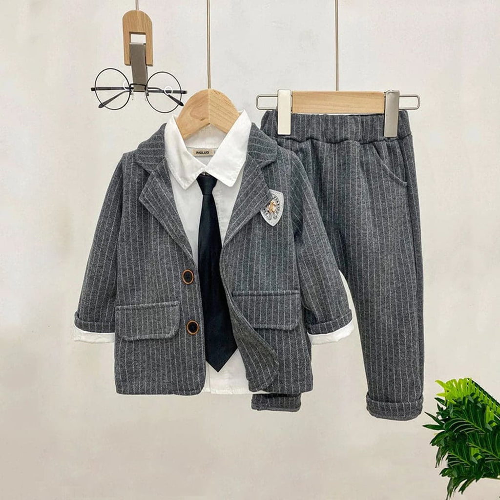 Boys Shirt Pant with Blazer 3pc Suit Set