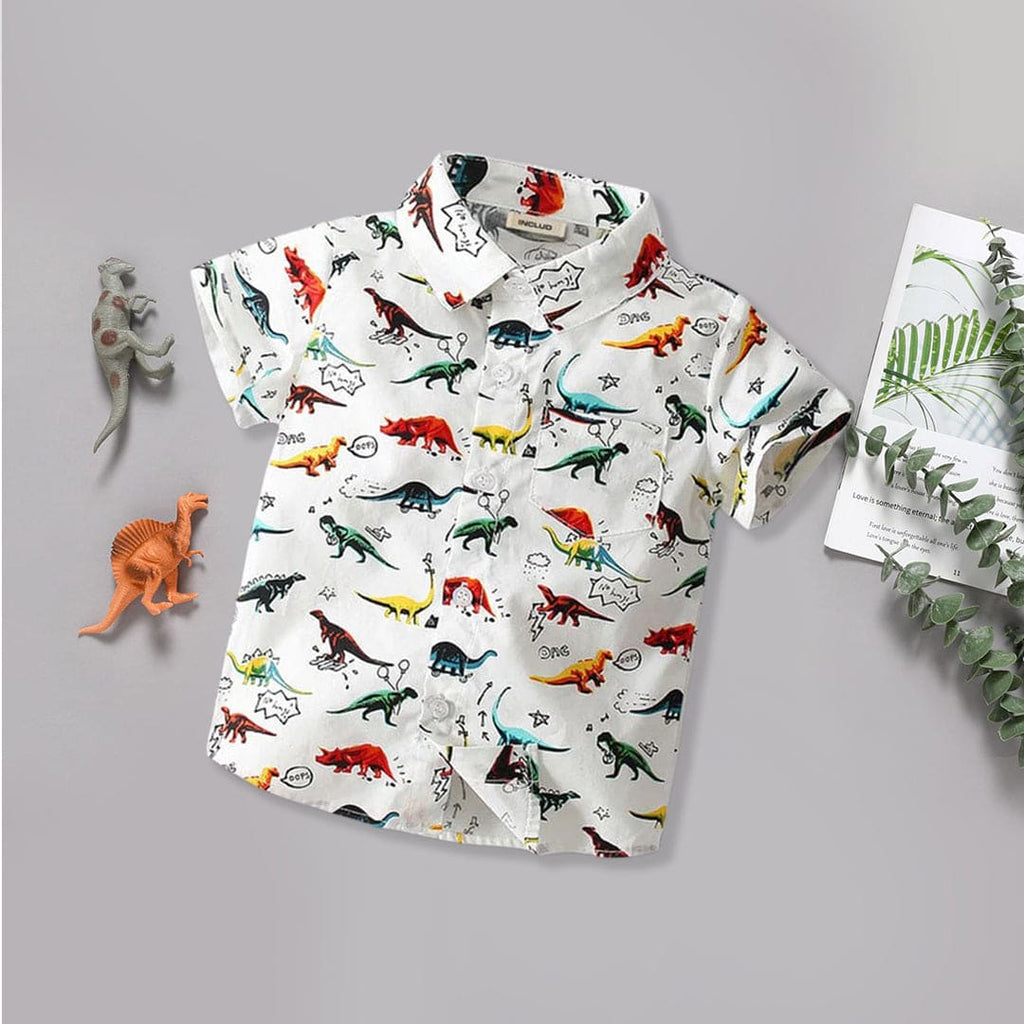 Boys Dinosaur Print Shirt