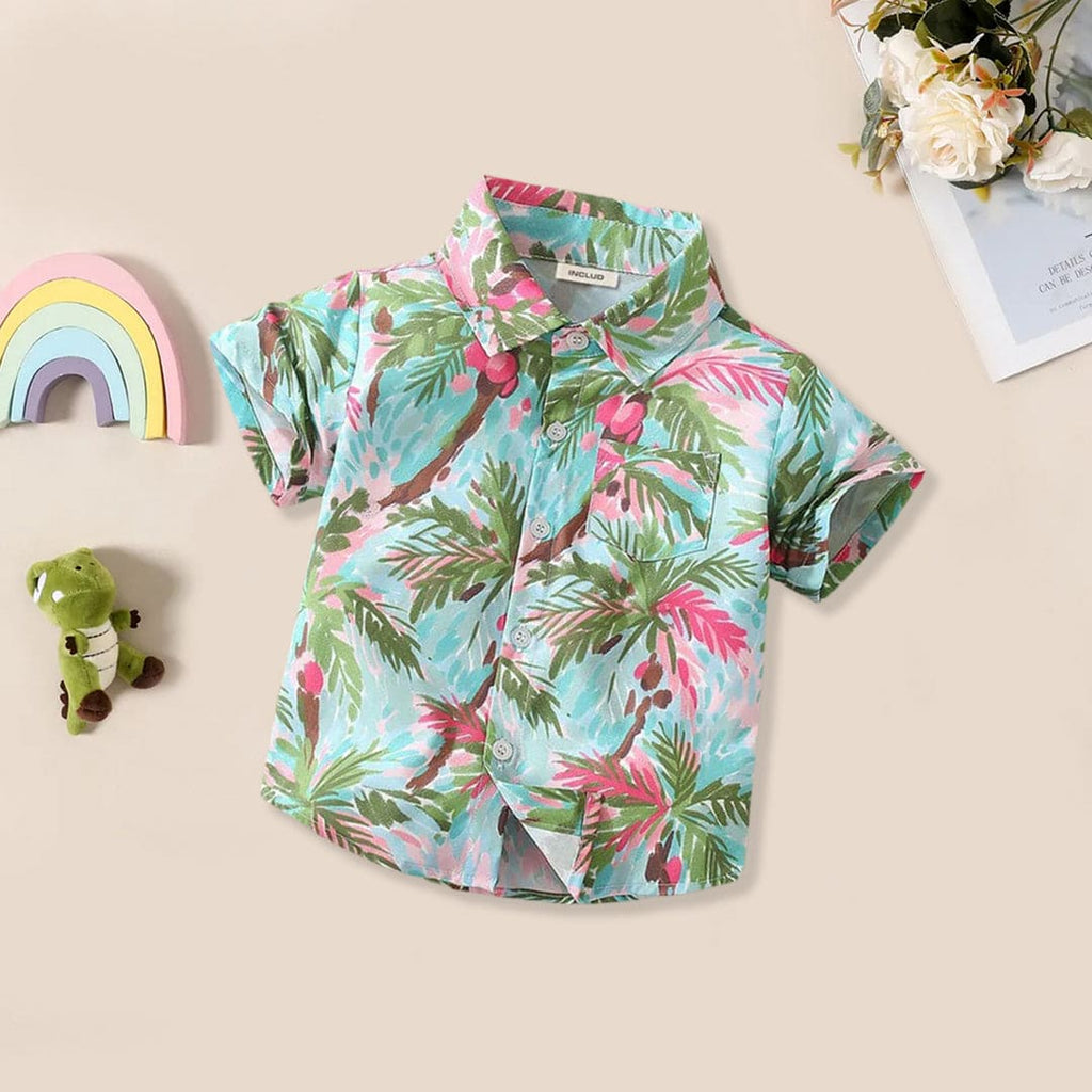 Boys Palm Print Shirt