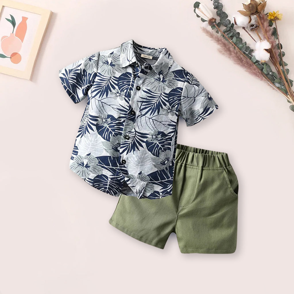 Hawaiian Print Shirt & Short set