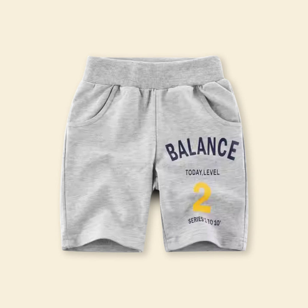 Boys Grey Text Print Knee Length Shorts Shorts & Bermudas Grey 18-24 M