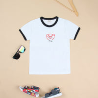 Girls Motif Printed Short Sleeves Casual Tee Tops & T-Shirts White 18 - 24 M