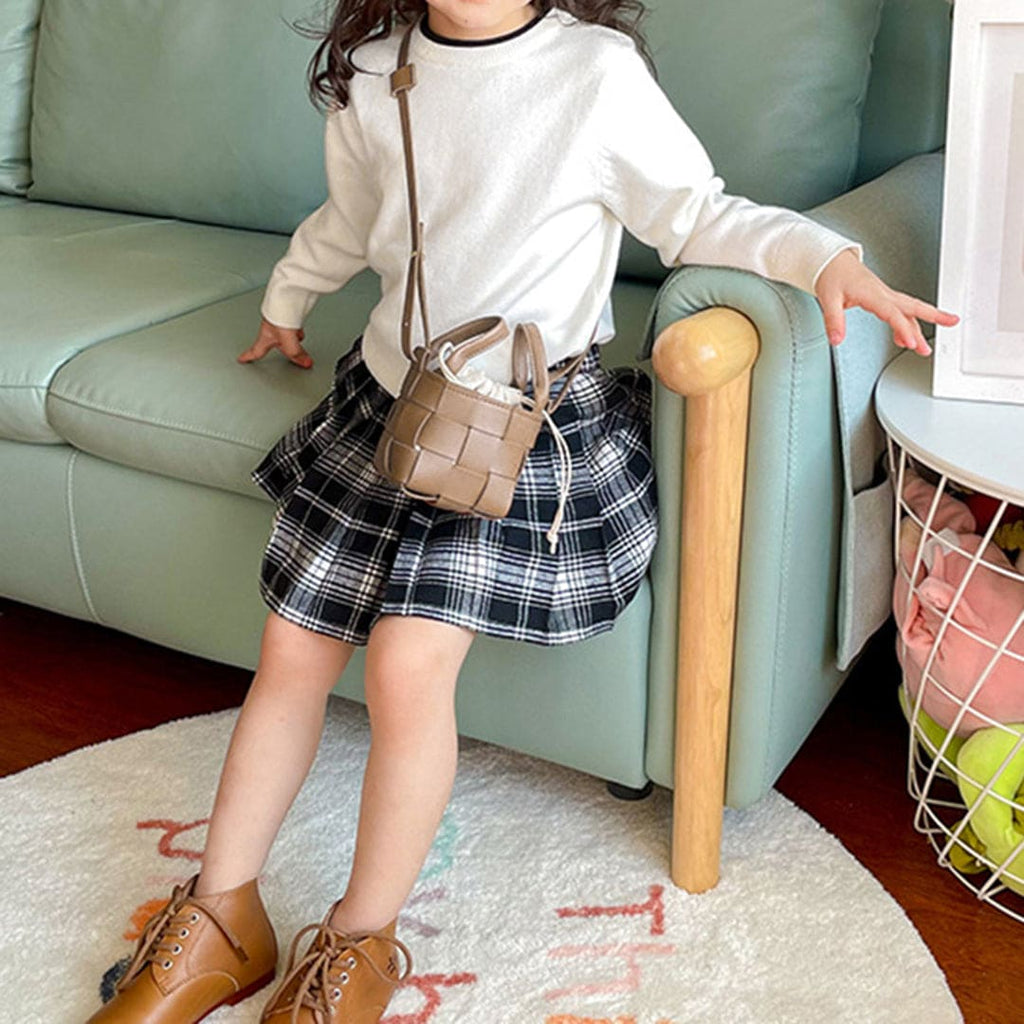 Girls Faux Leather Sling Bag