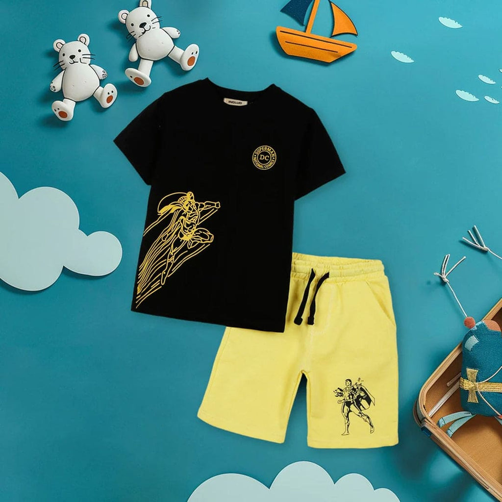 Boys Short Sleeve Graphic T-Shirt With Shorts