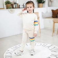 Girls Off-White Sweatshirt with Joggers Winterwear Set Sets MintCream 18 - 24 M