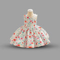 Girls Floral Print One Shoulder Party Dress Party Dresses White 1-2 Y 