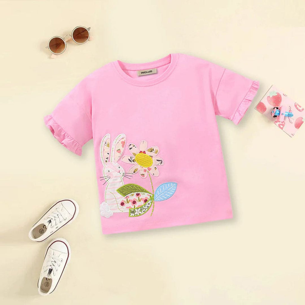 Girls Fairy Tales Applique Embroidery Top