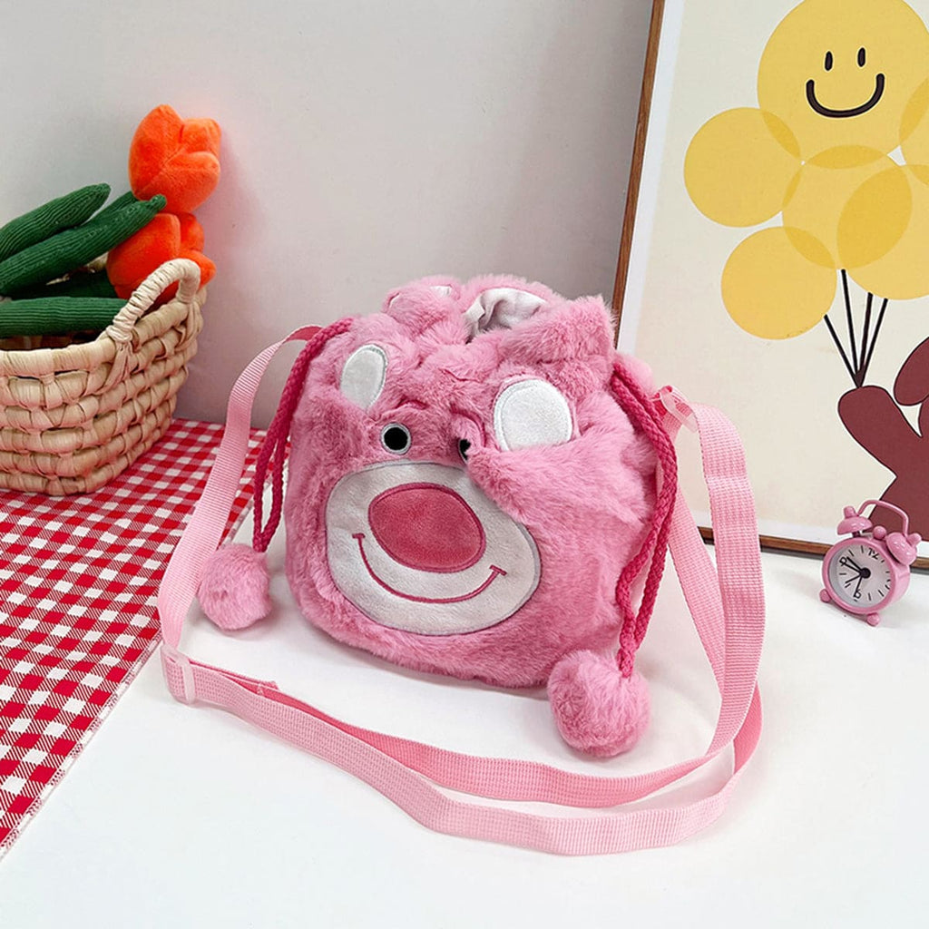 Girls Dark Pink Cartoon Shape Cross Shoulder Bag Accessories Pink Onesize 