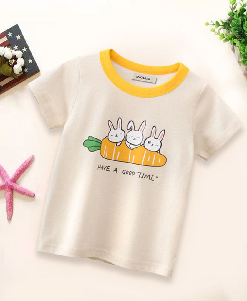 Girls Rabbit Print Tshirt