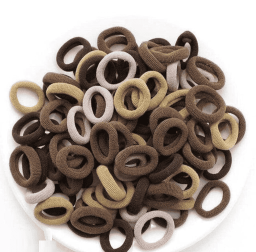 Girls Brown Hair Rubber Band (Pack of 100)