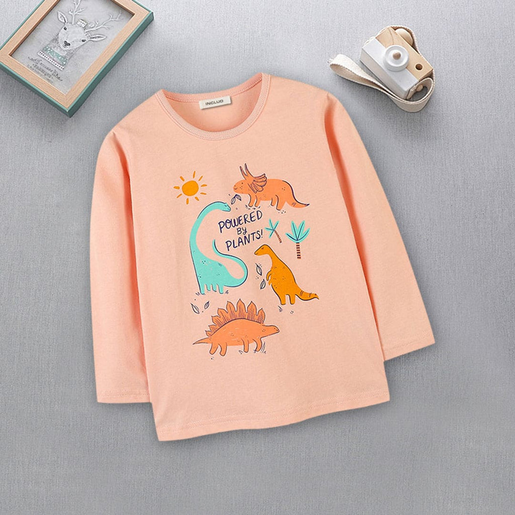 Girls Dinosaur Print T-shirt