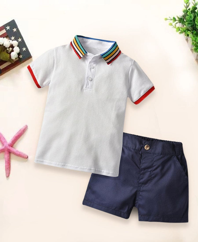 Boys Rainbow Casual Wear T-Shirt & Shorts Clothing Sets
