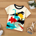 Dinosaur Print Tshirt Tshirts Beige 1-2 Y 