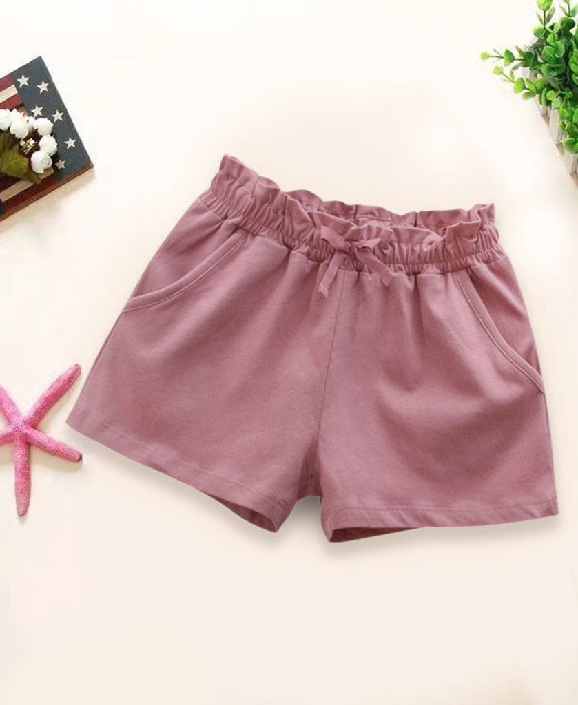 Girls Solid Color Hot Shorts