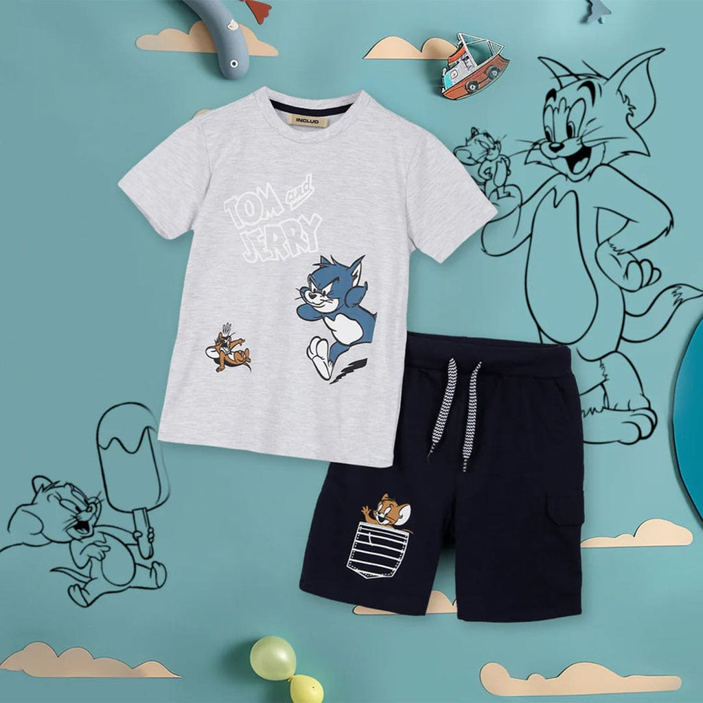 Boys Character Graphic T-Shirt With Shorts