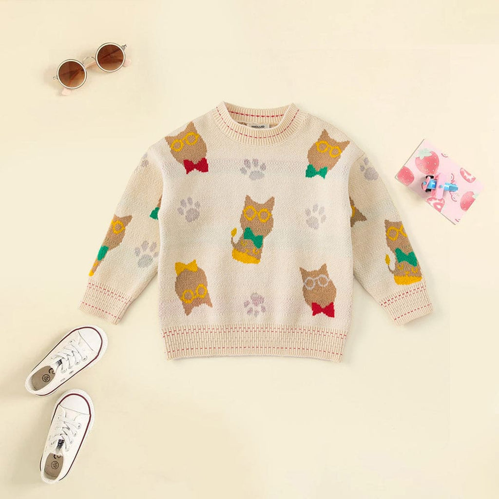 Girls Kitty Sweater