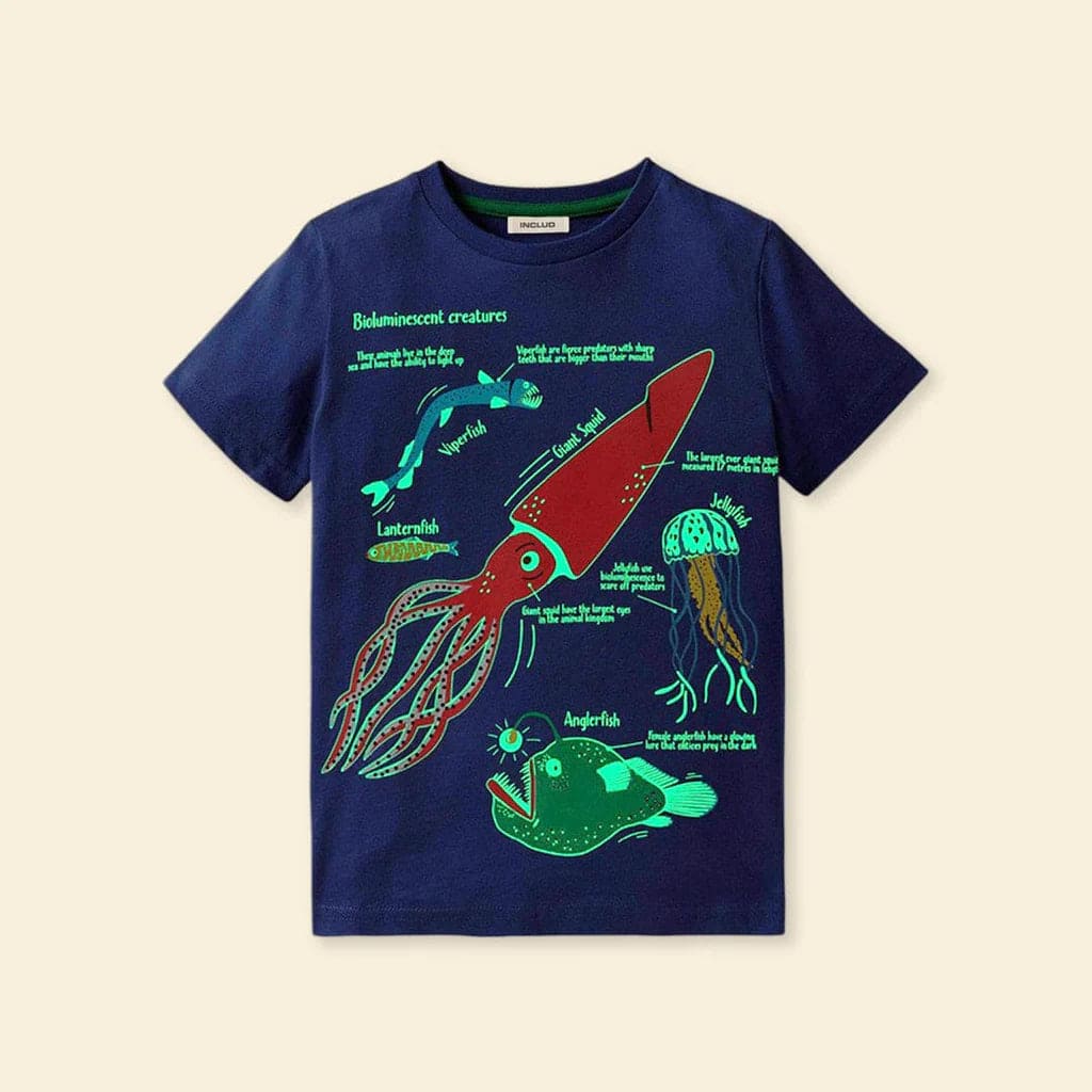 Boys Glow-in-the-Dark T-shirts Multipack Set (Set of 3) Tshirts   