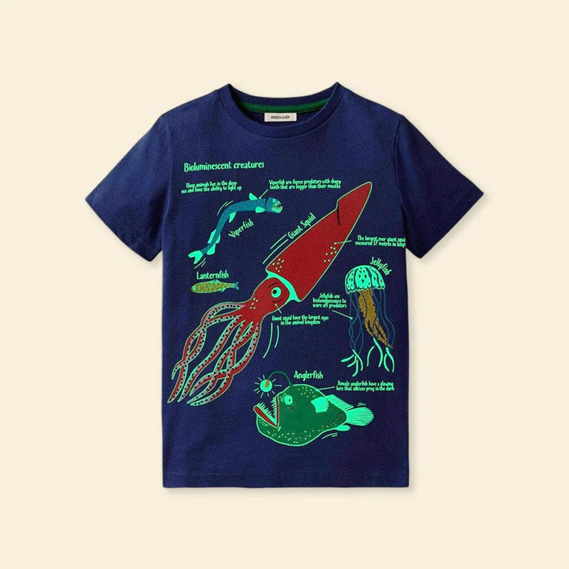 Boys Glow-in-the-Dark T-shirts Multipack Set (Set of 3) Tshirts   