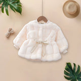 Girls Faux Fur Full Sleeves Jacket