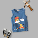 Boys Cartoon Graphic Round Neck Vest