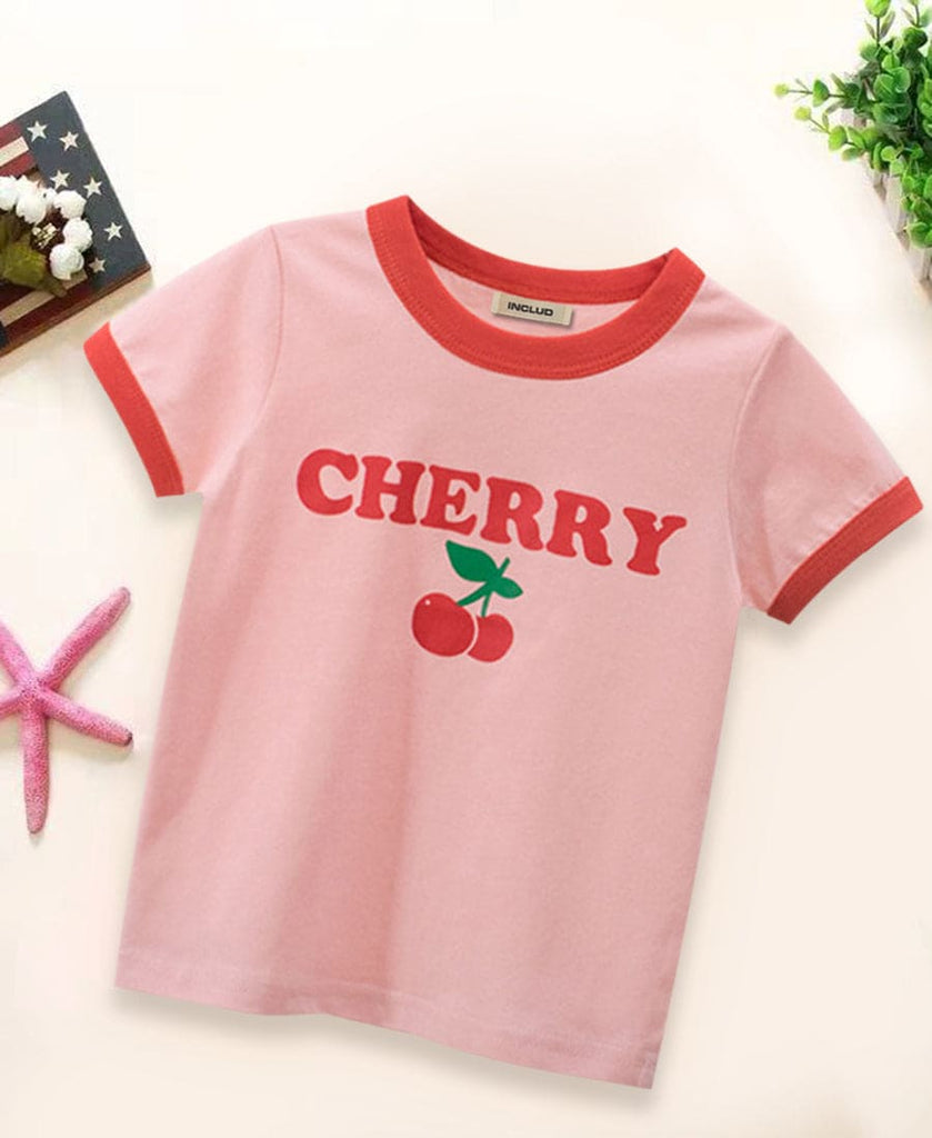 Girls Cherry Print Tshirt