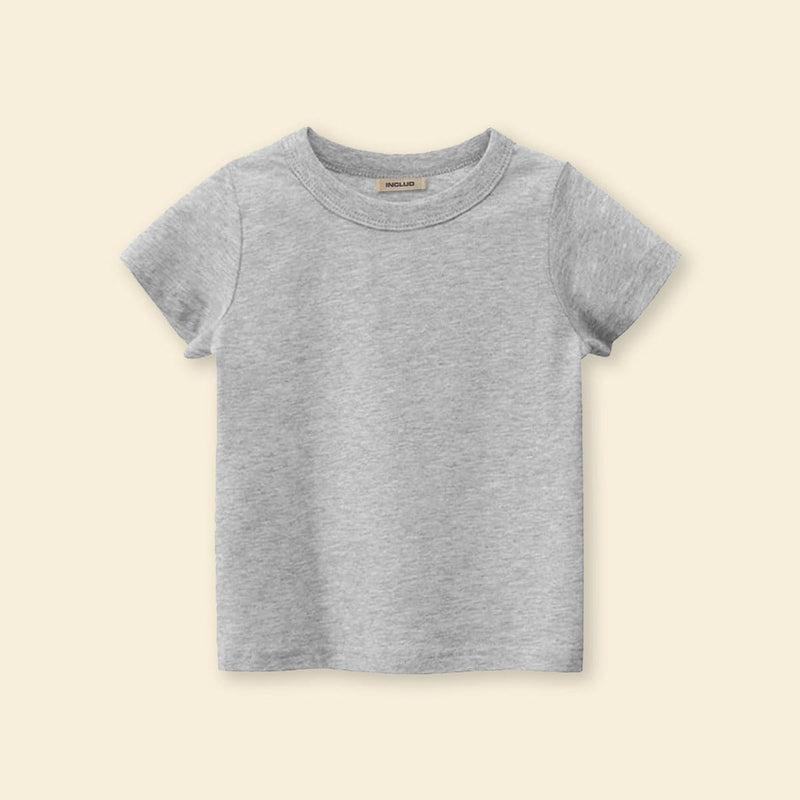 Boys Grey Short Sleeve Round Neck T-Shirt T-Shirt Grey 18 - 24 M