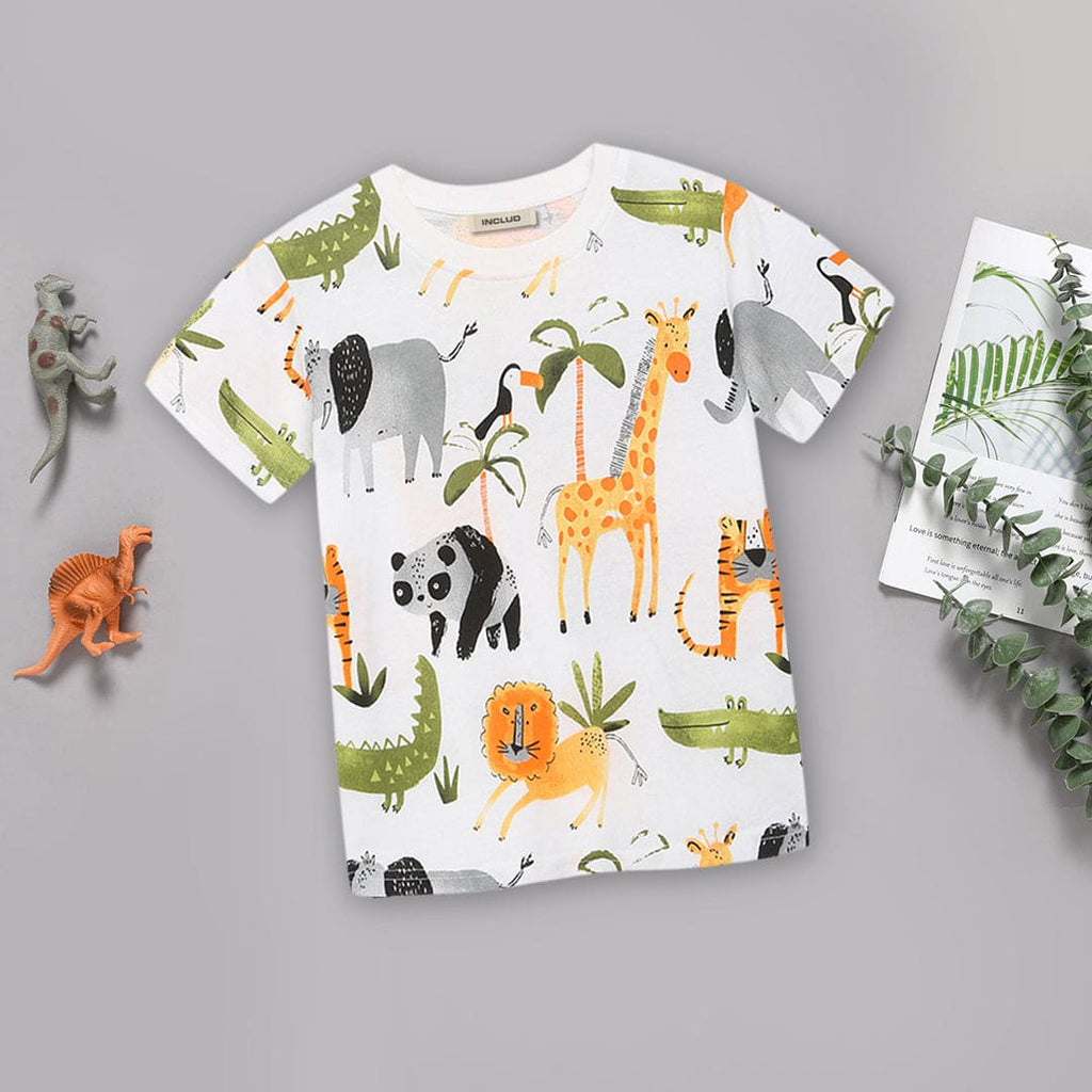 Boys All Over Animal Print T-shirt