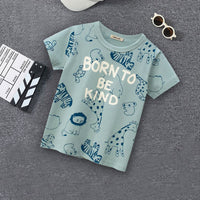 Jungle Print Tshirt Tshirts Teal 1-2 Y 
