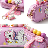Unicorn Pencil Case with Decorative Keychain Trending Accessories