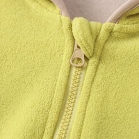 Boys Lime Green Dinosaur Embroidered Hooded Jacket Coats & Jackets