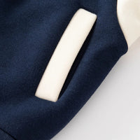 Boys Navy Blue Alphabet Applique Varsity Jacket Coats & Jackets