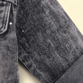 Boys Black Splatter Print Denim Jacket & Pants With T-Shirt Sets 3 pc. Sets