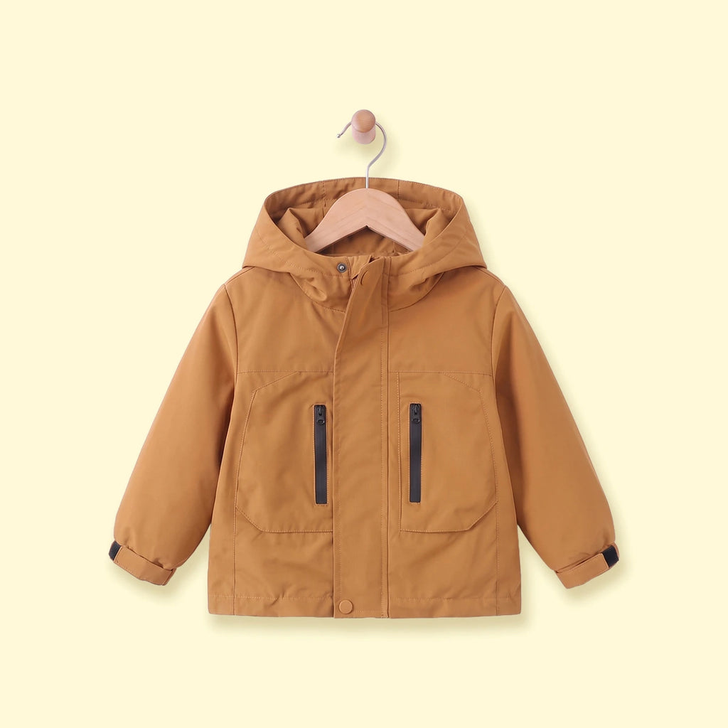 Boys Mustard Yellow Long Sleeve Hooded Zip-Up Jacket Coats & Jackets Mustard 1-2 Y