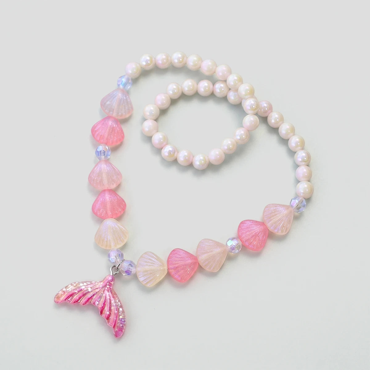 Pack Of 5 Girls Multicolour Jellyfish and Seashell Beads Necklace Sets Necklace and Chains
