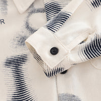 Boys White Abstract Printed Shirt With T-Shirt & Denim Pants Set Sets