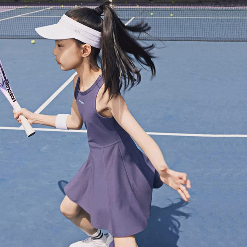 Girls Sleeveless Elasticated Sports Vest Dress Casual Dresses   