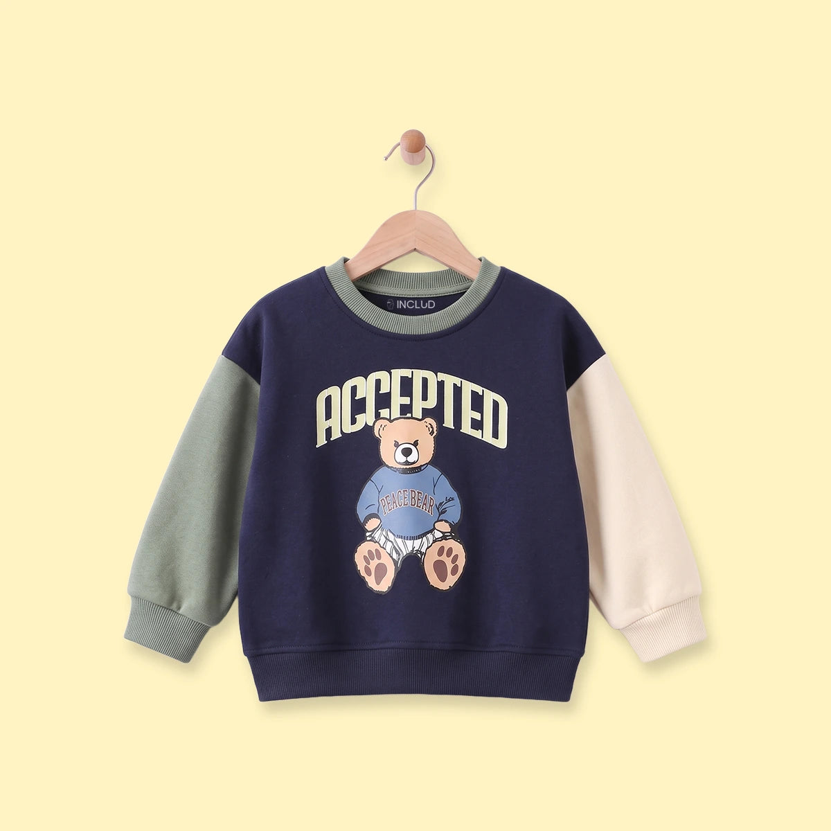 Boys Navy Blue Typographic Long Sleeve Sweatshirt Sweatshirts & Hoodies Navy Blue 1-2 Y