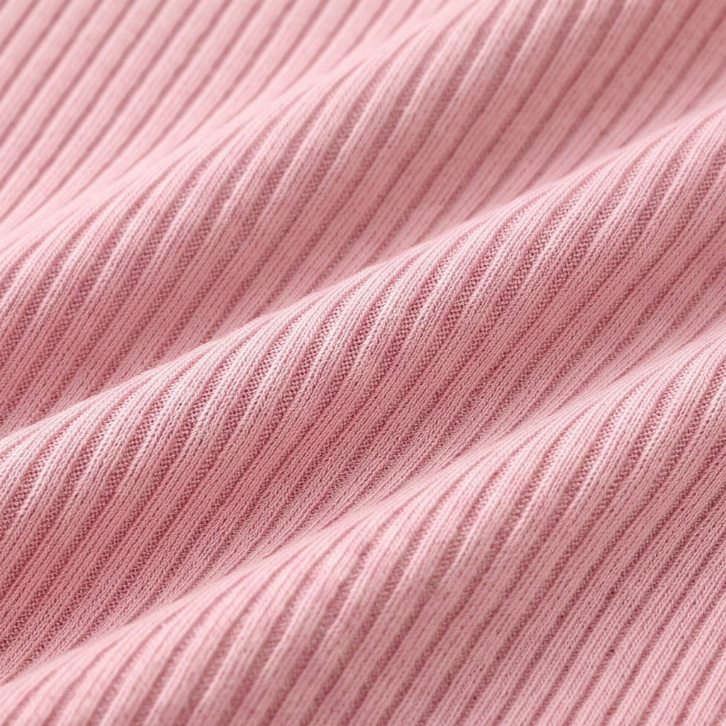 Girls Pink Ribbed Sailor Collar Overlay Top & Pants Co-ord Sets Sets